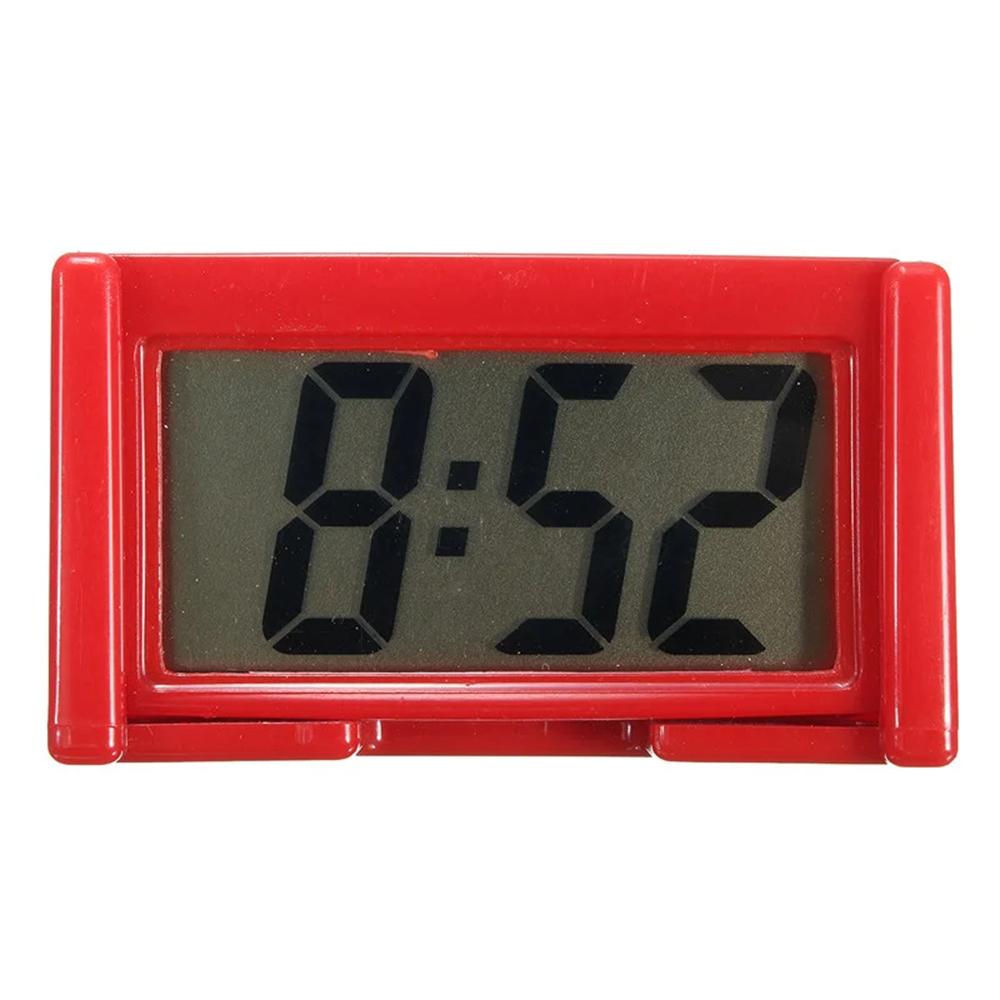Mini Digital Clock Car Dashboard Clock Auto Car Truck Dashboard Time Vehicle Electronic Self-Adhesive Bracket Stand Clocks