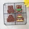 Kuchen Ausstecher Stempel Form Alles Gute zum Geburtstag Niedlicher Bär Keksform Zuckerguss Keksform Fondant Kuchenform Backwerkzeuge