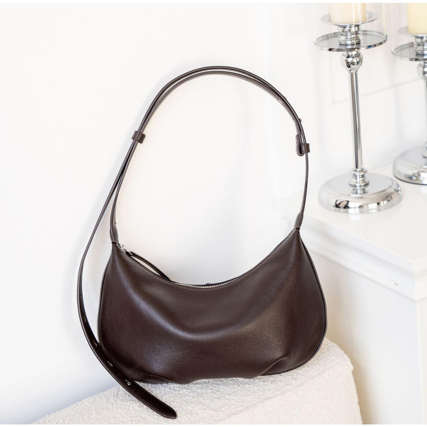 

Сумка-мешок из коровьей кожи для женщин, одно плечо, через плечо, простая, с несколькими отделениями, большая вместимость, красивая сумка для тети и мамы кофейный