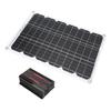 Solar Panel System with Color Display Dual USB4.2A 18W18V Solar Panel 30A12V 24V Solar Controller Inverter for Camping