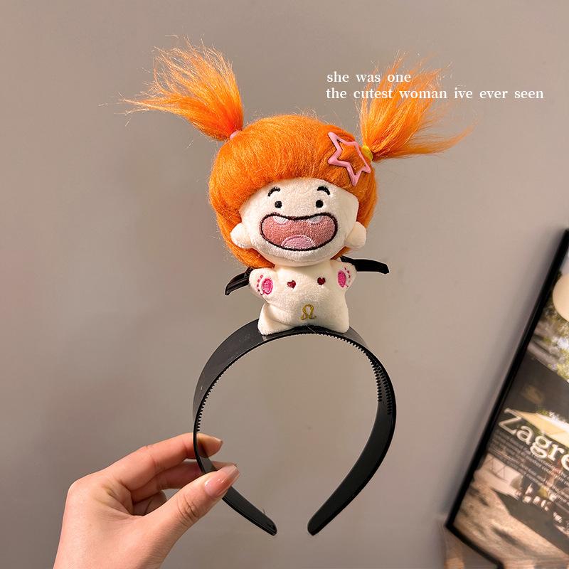 Plush Doll Headband Constellation Doll Hairband Cute Hairhoops Cosplay Headwear Hair Accessories