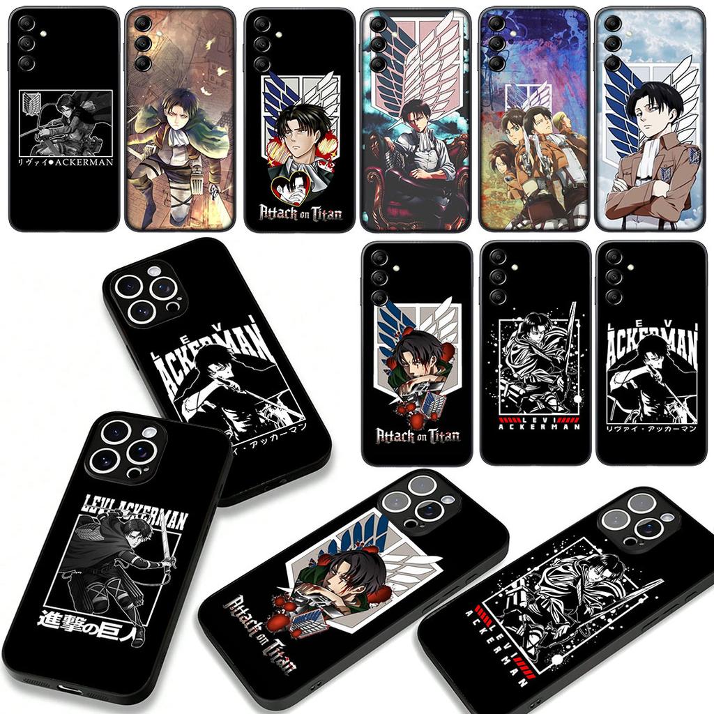 Eren Jaeger levi Attack on titan Phone Cover Case for Apple iPhone 16 15 14 Plus 13 12 Mini 17 Pro Max + 16E Air 16+ ProMax