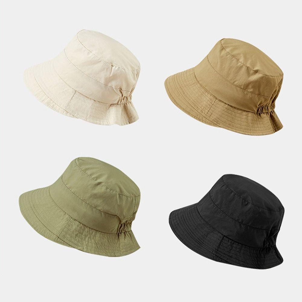 Japanese Style Sun Protection Hat Thin Bucket Hat Casual Fishing Caps  Outdoor
