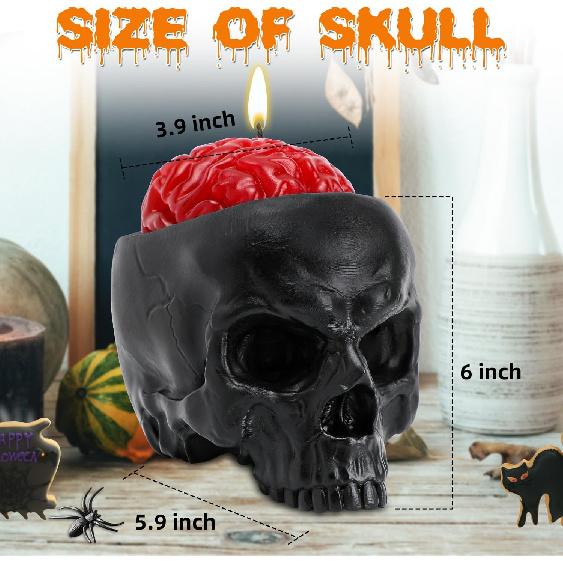 Halloween Decorations Indoor - Halloween Candle, Skull Bleeding Candle Gothic Decorations for Home Table Bar Indoor Room - Spooky Decor for Table