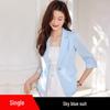 New Women's Elegant Casual Black Mid-Sleeve Suit Jacket