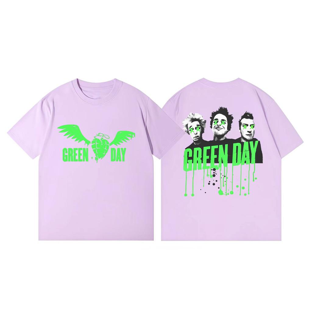 Punk Rock Band Green Day Inspired Tour 2026 T Shirt Fashion Y2k Oversized Tshirts Men Women Casual Cotton Short Sleeve Tshirt