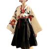 Taisho Roman Cosplay Hakama Kimono Artı Lolita Kısa Boy [RONGUI] Kadın Kostümü, Beden, Stil, (3XL, Siyah)