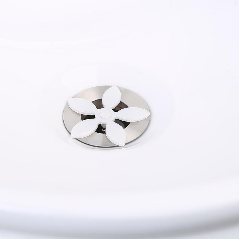 1Pcs Bathroom Pipe Anti-blocking Hair Cleaning Hook Small Flower Shape Sewer Hair Cleaner Dredge