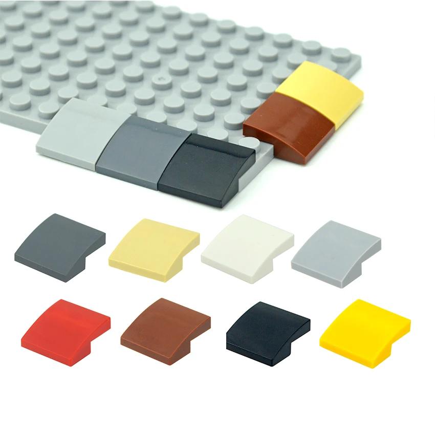 50pcs Assembles Particles Slope Curved 2x2 Building Blocks DIY Bricks Educational MOC Tech Parts Toys Compatible with 15068
