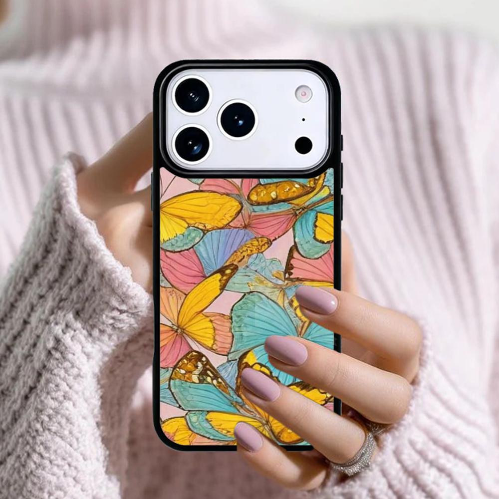 Blue Butterflies Phone Case For Apple iPhone 17 Air 16E 15 14 Plus 13 12 11 Pro Max Mini Funda Cover