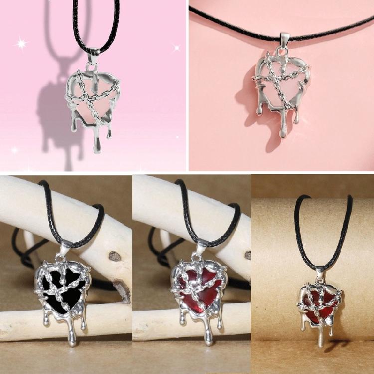 Temperament Love Pendant Necklaces for Women Hip Hop Imprisoned Heart Choker