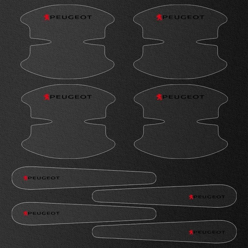 

Car Door Handle Cup Protector Stickers Protection Film Accessories For Peugeot 206 308 307 208 207 3008 2008 508 407 301 406 408