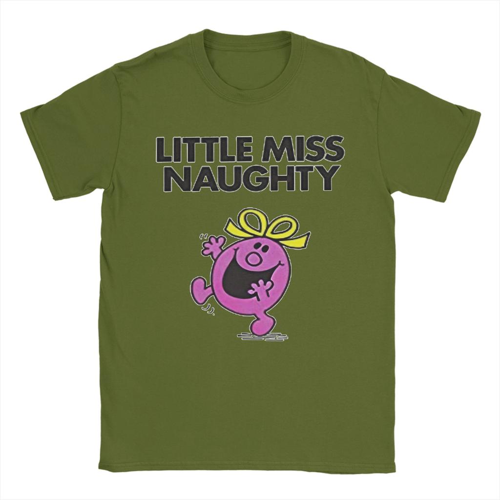 Little Miss Naughty T Shirt Cotton Novelty T-Shirts Crew Neck Mr Men Little Miss Tee Shirt Short Sleeve Clothes Plus Size