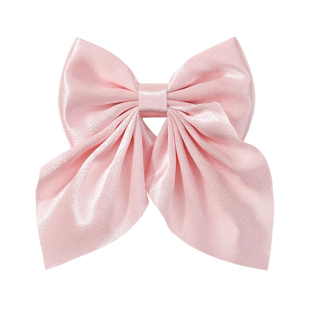 

Элегантная заколка для волос с бантом и лентой, модная простая однотонная атласная пружинная заколка для волос, заколка для волос в стиле ретро, ​​повязка на голову с зажимами, аксессуары для волос для девочек