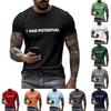 Men's Casual Letter Print Short-Sleeve T-Shirt