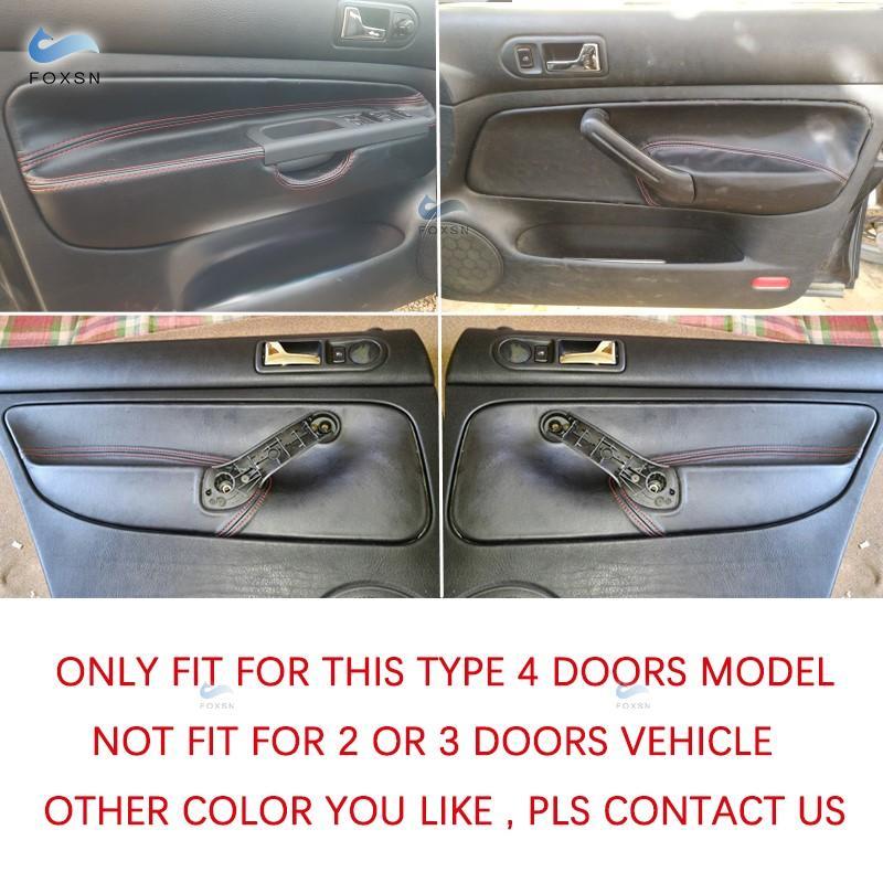 LHD / RHD Only 4 Doors Car For VW Golf 4 MK4 Bora Jetta 1998 - 2005 Door Armrest Panel Microfiber Leather Cover Trim