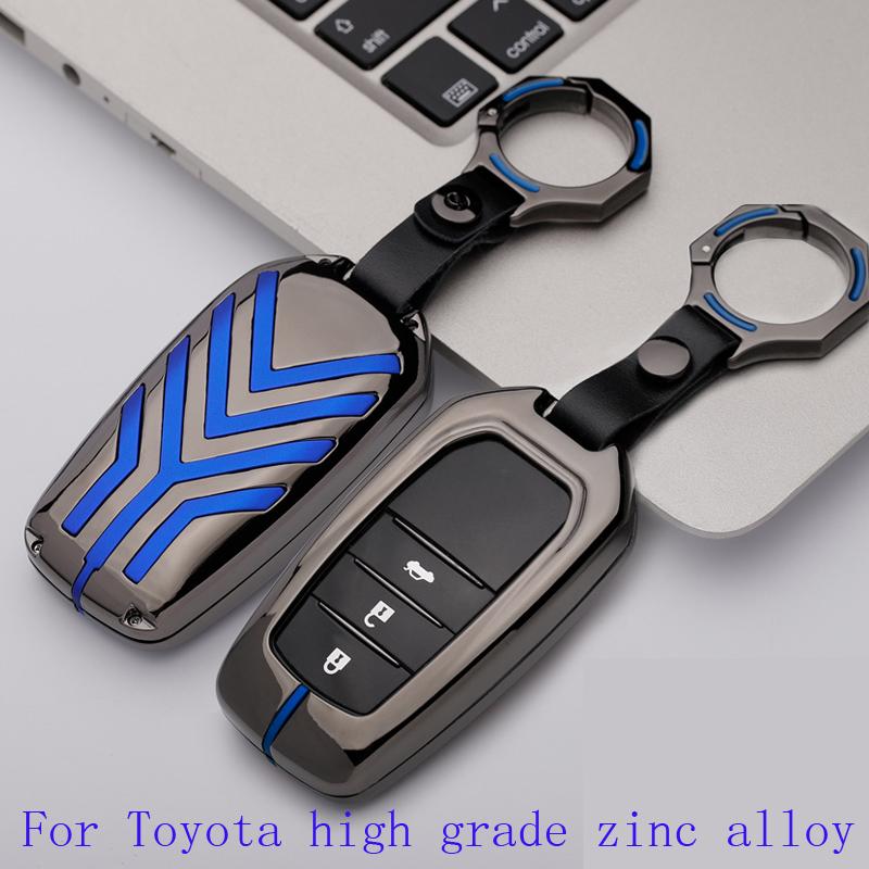 High Grade Zinc Alloy Car Key Case Cover Shell Protector For Toyota Highlander Corolla Ready Crown Rav4 Levin Car Accessories