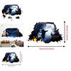 Horror 3d Wall Art Sticker For Halloween Haunted House Decor Waterproof Pvc For Kitchen