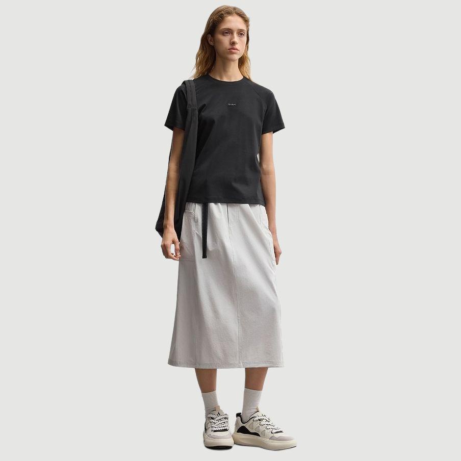 Skechers Go Dri Quick-Dry Woven Mid-Rise Sports Casual Long Skirt Women skirts P226W052-00MV