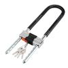 with Dust Cover Long Large Lock Shop Office Security U Shape Glass Door Lock Mortise Lock  for Bike