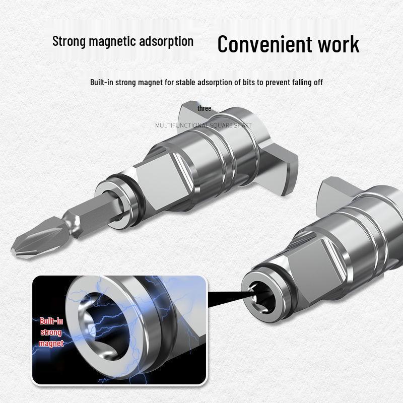 Dual-Use Electric Wrench & Drill Bit Adapter: Multi-Purpose Square Shaft Screwdriver Accessory