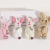 Soft and Adorable Rabbit Plush Toy with DIY Accessories Exquisite Rabbit Keyring Decoration Cute Rabbit Keychain Pendant