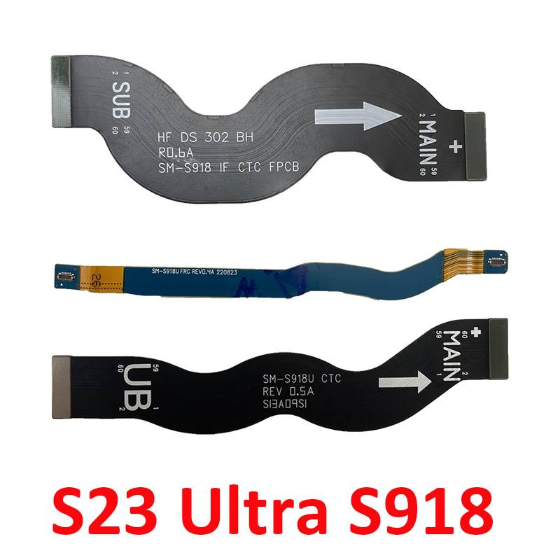 Náhradní díl pro Samsung S23 Ultra S918B S918E S918U Deska USB nabíjecího portu Hlavní signálová základní deska Flex kabel LCD