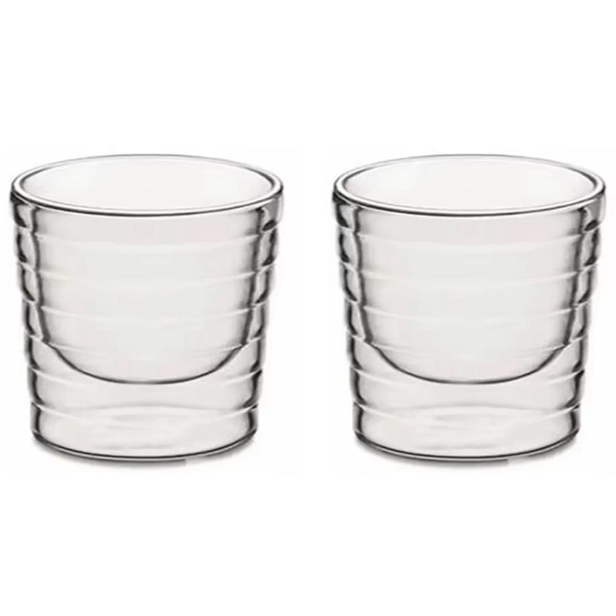 2025+ 150 мл Двойная стенка Кофейная чашка Штабелируемая Двойная стенка Термоизолированная Прозрачная стеклянная чашка Идеально подходит для Кофемашин и Напитков China Mainland