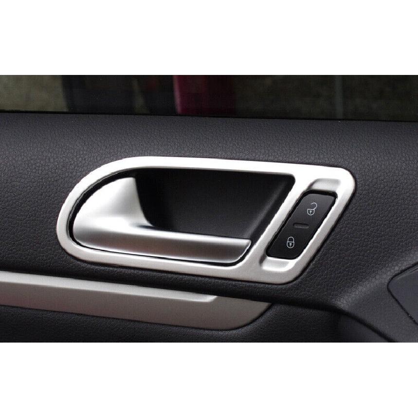 Fit For Volkswagen Tiguan 2010-2016 Inner Door Handle Cover Trim 4PCS Silver ABS