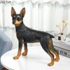 Doberman Pinscher Chihuahua Dog Statue Simulated Animal Ornaments Desk Decoration Creative Puppy Sculpture Room Aesthetic Decor