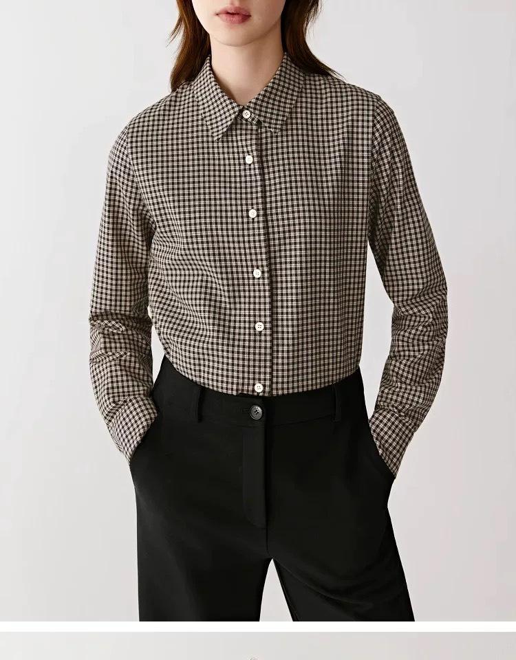 IC Xiaoye 2025 Autumn Women's Cotton Twill Long Sleeve Shirt