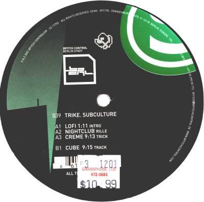 

12inch Record TRIKE Subculture BPC039 BPitch Control 2001 Japan Dance Electronica Used