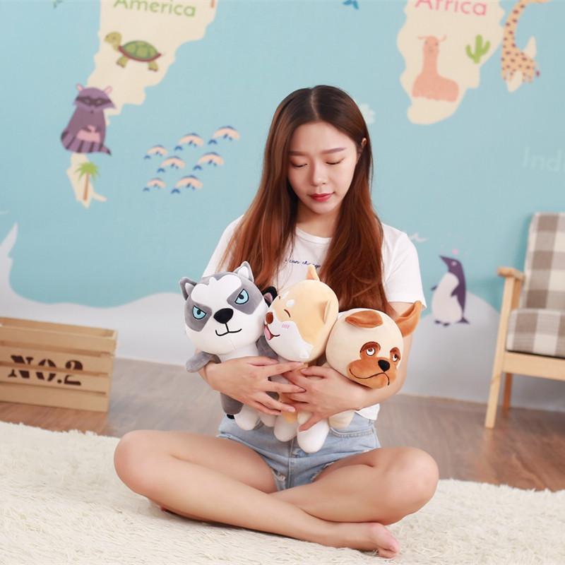 1ks 25cm roztomilý pes Husky Plyšová hračka Měkká panenka Psí štěně Kawaii Dárek pro děti Baby Chris