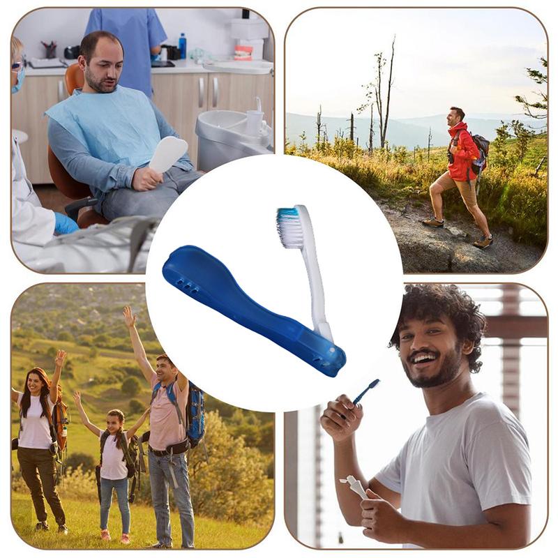 Hygiene Oral Portable Disposable Camping Tooth Brush Folding Toothbrush And Comb Travel Kit