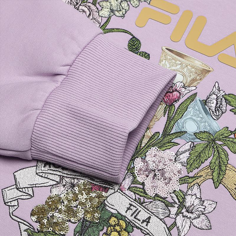Fila Fashion Hooded Trophy Sweatshirt Women Sweatshirt Light-Lavender-Purple F11W518214FVT