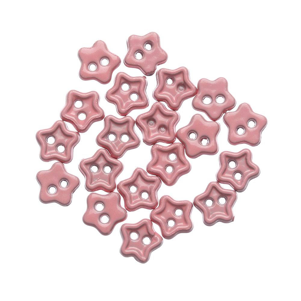 20Pcs 4mm Mini Buttons Flower Shape Metal Buckle Doll Clothes Buckles DIY Sewing Material Dolls Clothing Accessorie
