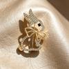 High-End Luxury Rabbit Bow Tie Brooch: Premium Suit Lapel Pin