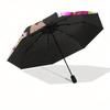 Mickey Mouse,Minnie Mouse Automatic Umbrella - Tri-fold Portable Umbrella, Best Holiday Gift for Men and Women, Durable Iron Frame, Playful