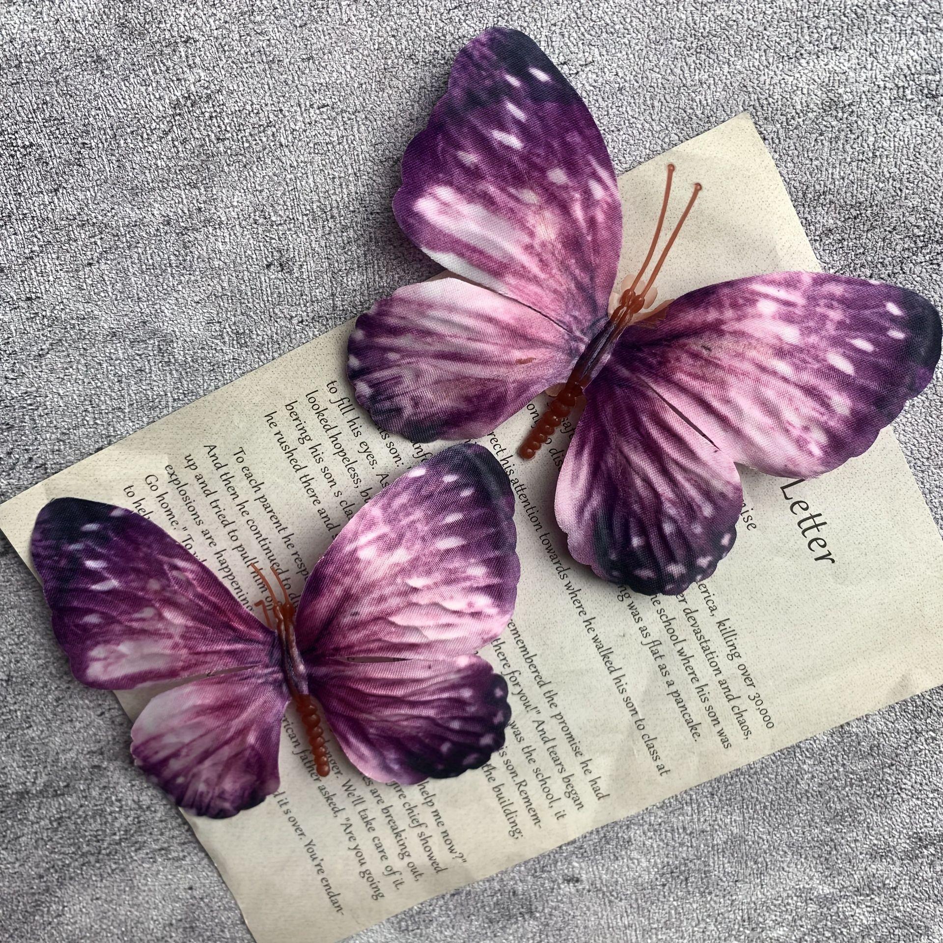 

New Chinese Style Creative Dreamy Gradient Butterfly Hair Clip Bride s Morning Gown Headwear Beautiful Ethereal Atmosphere Photography Accessories Large 10cm