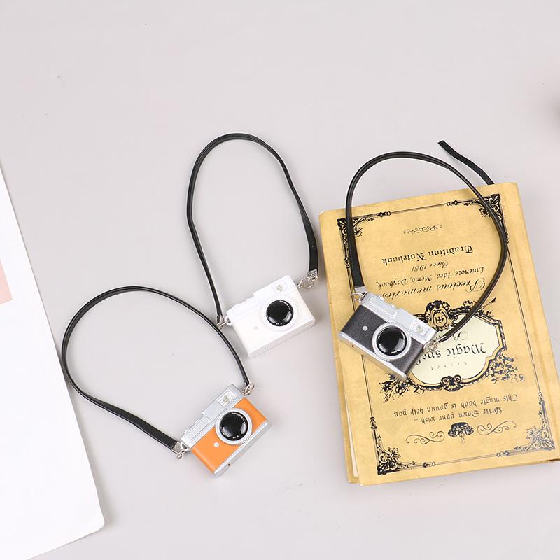 Dollhouse Mini Simulation Retro Flash Classics Camera Model With Sound Decorate