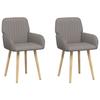 Dining Chairs 2 Pcs Fabric Taupe 56.5 X 50 X 87.5 Cm