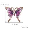 Exquisite Inlaid Rhinestone Flying Wings Butterfly Brooches For Women Men Retro Pink Orange Enamel Insect Animal Pins Jewelry