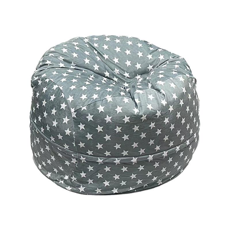 Plush Animal Toy Storage Bag - Children's Soft Bean Bag Chair Cover with Zipper
