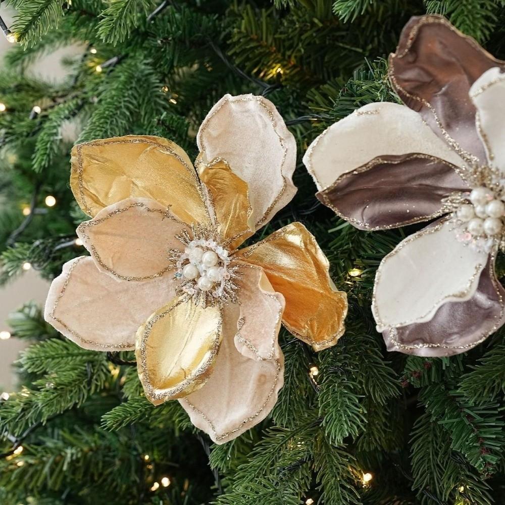 Realistic Artificial Christmas Poinsettia Handmade Holiday Xmas Flower Decor Christmas Party