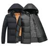 Winter Jacket Zipper Stand Collar Plush Terrific Highly Warm Zip-up Men for Outdoor