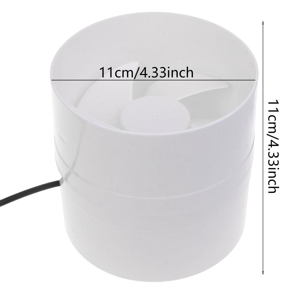 Low Noise 110mm 5W Duct Fan Exhaust Blower 12V Ventilation Fan for Bathroom Kitchen Chicken Coop Greenhouse & Warehouse