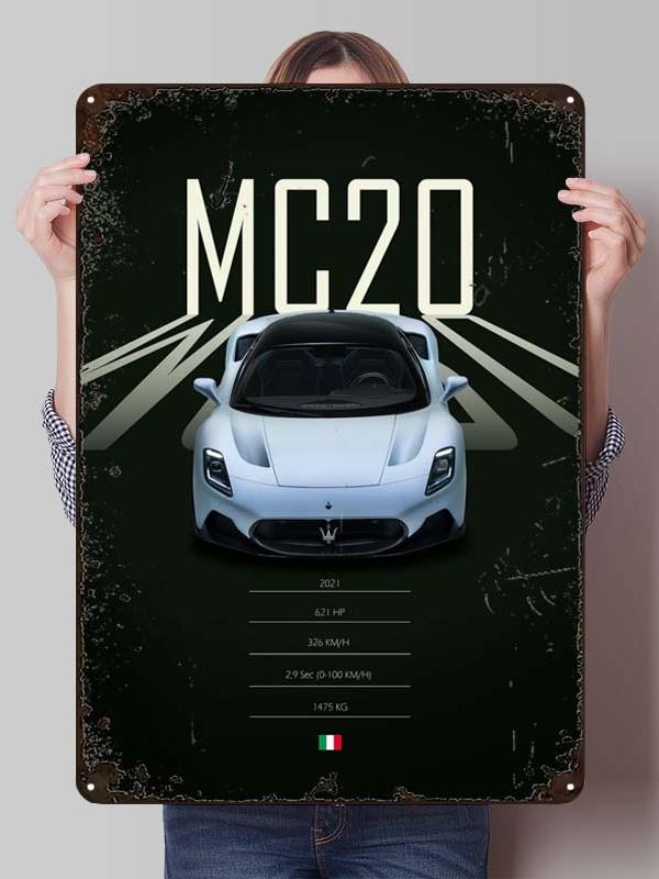 Maserati Classic Car Metal Poster Bedroom Decoration Living Room Decor Men Custom Metal Tin Signs for Garage Wall Art Decoration