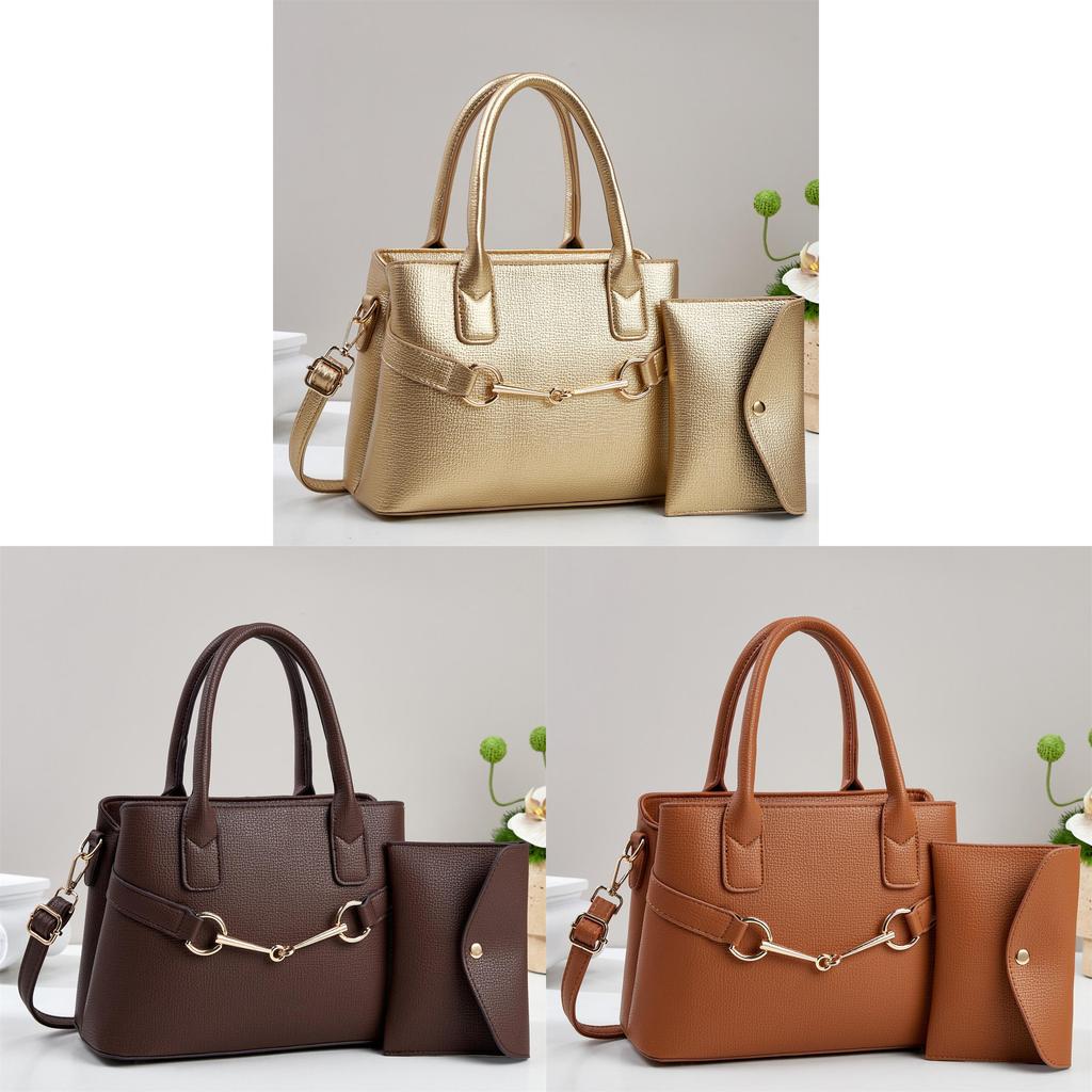 Fashionable Pu Tote Bag With Padded Pouch And Multiple Compartments For Work