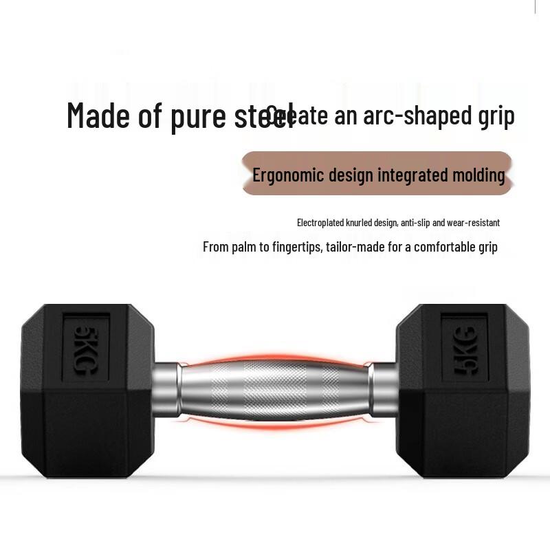 Shiyi Hexagonal Rubber Coated Cast Iron Dumbbell
