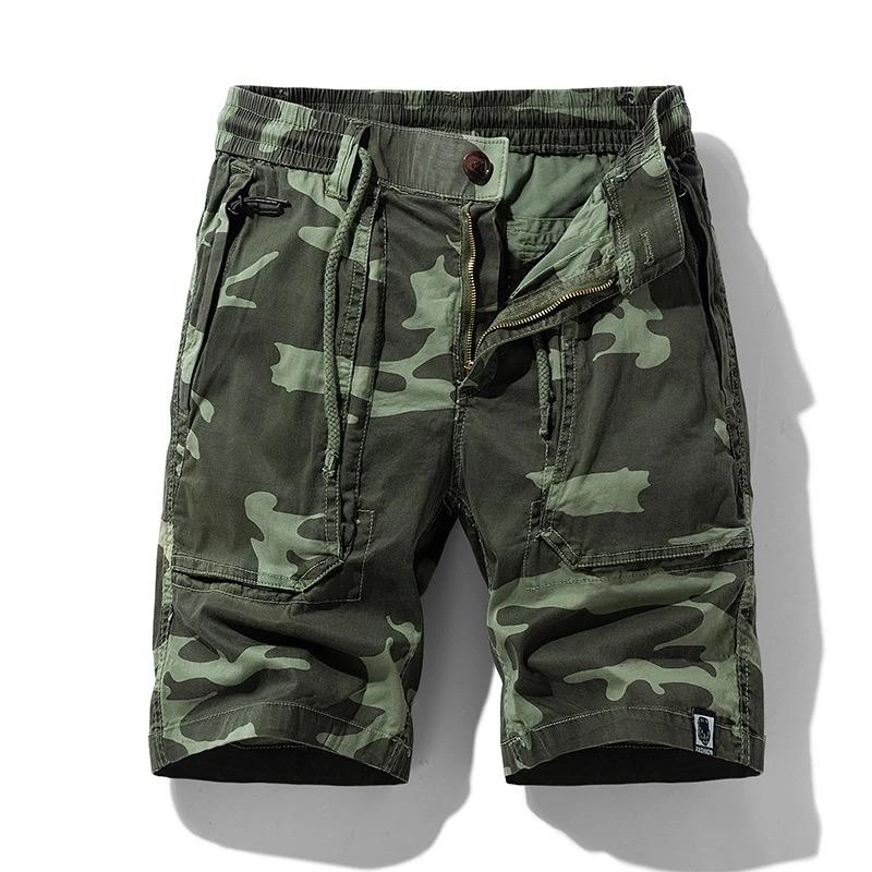 Summer Men Cotton Cargo Shorts Men's Fashion Multi-pocket Casual Shorts Pants Outwear Breathable Joggers Shorts Male